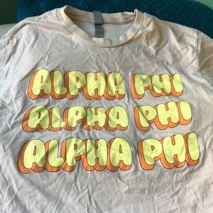 Alpha Phi Retro T shirt